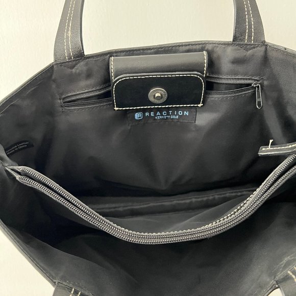Kenneth Cole Reaction Black Leather handbag - Picture 4 of 4